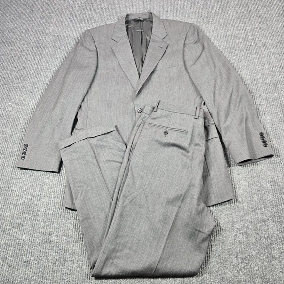 Jos. A. Bank Other - Jos A Bank Signature Collection Suit Mens 41L 35L Wool Gray Herringbone 2pc